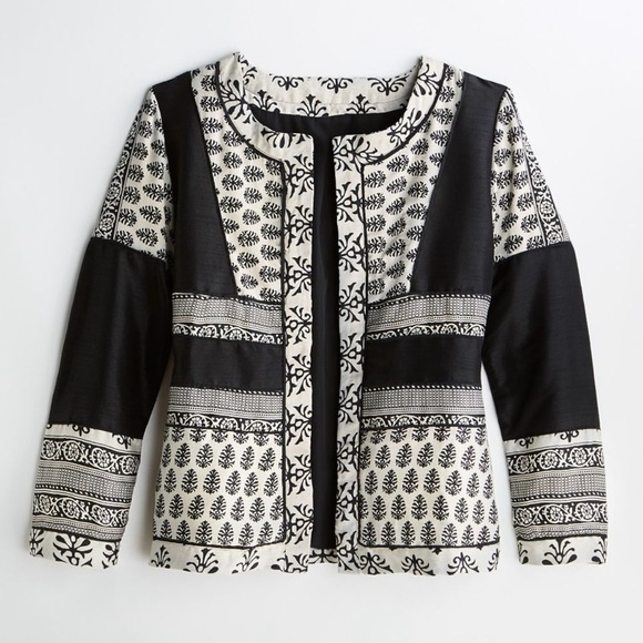 Women’s patchwork art to wear artsy black & white block print kimono jacket … - Picture 1 of 7